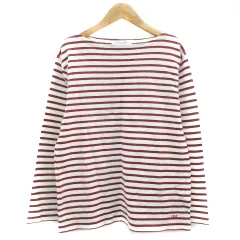 アーバンリサーチ ドアーズ URBAN RESEARCH DOORS FORK & SPOON カットソー 長袖 ボートネック ボーダー柄 4 レッド 赤 ホワイト 白 /YM38