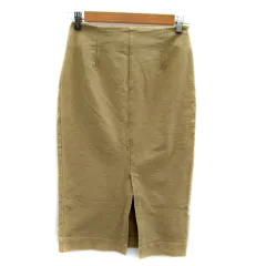 ナノユニバース nano universe タイトスカート ロング丈 無地 スリット 36 ベージュ /SY15