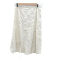 コムサ COMME CA フレアスカート ミモレ丈 11 オフホワイト /HO1