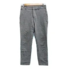 ビス ViS テーパードパンツ アンクル丈 ギンガムチェック柄 M グレー /MS15