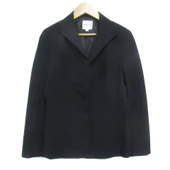 エムケー ミッシェルクラン MK MICHEL KLEIN テーラードジャケット ミドル丈 オープンカラー シングルボタン 40 黒 ブラック /FF14のサムネイル