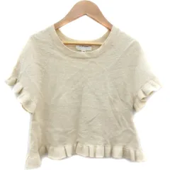 ジルバイジルスチュアート JILL by JILLSTUART ニット カットソー 半袖 ラウンドネック ウール F ベージュ /YM42