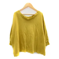 スタディオクリップ Studio Clip カットソー 長袖 Vネック 無地 オーバーサイズ M マスタードイエロー /SY25