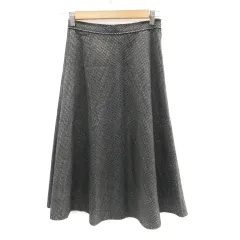 ガリャルダガランテ GALLARDAGALANTE フレアスカート ロング丈 チェック柄 0 ダークグレー 黒 ブラック /SM17