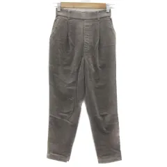 グローバルワーク GLOBAL WORK テーパードパンツ コーデュロイパンツ アンクル丈 無地 XS グレージュ /YS8