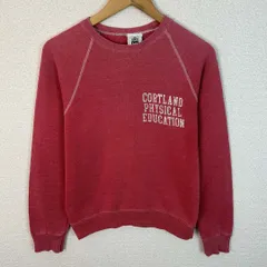 90s Lee リー スウェット カレッジロゴプリント ラグランスリーブ MADE IN USA レッド Mサイズ メンズ 古着 アメカジ ヴィンテージ