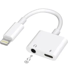 ★Lightning 3.5 mm ヘッドフォンジャック 変換 【MFi認証品】 iPhone イヤホン 変換アダプタ 2in1 充電 通話/Hi-Fi音楽/音量調節対応 イヤホンアダプタ iPhone7-14/i-Padに対応 ライトニング イヤホン 変換