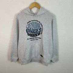 Dickies ディッキーズ スウェットパーカー プルオーバー プリントロゴ グレー Lサイズ メンズ 古着 ストリート ワーク系