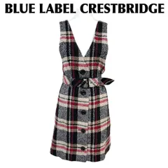 美品ブルーレーベルクレストブリッジ ジャンパースカートワンピース 38 黒