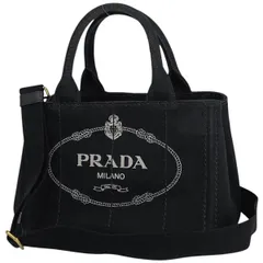 プラダ PRADA カナパ トート 2WAY ショルダーバッグ トートバッグ キャンバス ネロ(ブラック) 1BG439 レディース 【中古】