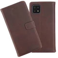 【数量限定】【Anrek】SHARP AQUOS sense6 / docomo SH-54B / au SHG05 兼用 ケース 手帳型 カバー （ ダークブラウン) シャープ アクオス センス6 ドコモsh54b shg05 sense6 手帳型ケース カ