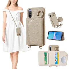 【在庫セール】SO-41A ケース 手帳型 ケース エクスペリア10iiケース xperia 10 ii ケース 10 SOV43 ケース 携帯ケースエクスペリアso41a 調節可能なショルダーストラップ 耐衝撃 II 化粧鏡付き ICカード収納 かわいい 財