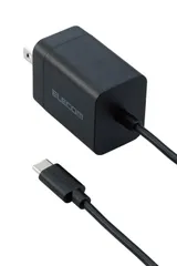 【数量限定】USB-C Type-C 20W USB PD対応 ケーブル一体型 1.5m 充電器 PSE認証品 GaN採用 折りたたみ式プラグ ブラック 【 エレコム iPhone16 15 等対応】 EC-AC6920BK