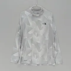 AI 95% ザノースフェイス メンズ105 タートルネックティー 春 秋 ライトグレー 01650