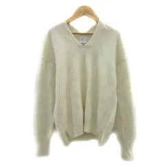 コーエン coen ニット セーター 長袖 Vネック 無地 ウール F アイボリー /YS16