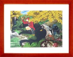 シャガール、『私と村』、希少画集画、状態良好、新品高級額装付