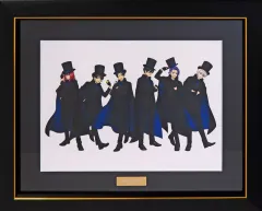 【中古】原画イラストボード 付属品付)ブルーロック描き下ろし集合怪盗団verキャラファイングラフ 