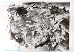 【中古】原画イラストボード 僕のヒーローアカデミア デジタル原稿プリント 元A組