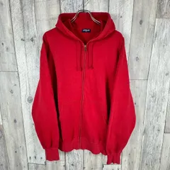 OLD UNIQLO 90s 紺タグ ユニクロ 無地 裏起毛 スウェット スエット ジップ パーカー メンズ XL サイズ