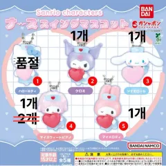 サンリオ 看護師 スイング マスコット キーホルダー ガチャ ハローキティ クロミ シナ マイメロディ ピアノ