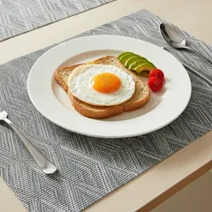 おしゃれなランチョンマット4枚セット✨ウロコ柄のグレー✨高見え 北欧風 ランチョンマット 撥水 耐熱 食卓 お洒落 おしゃれ 高級感 フランフランFrancfranc クチポール 北欧 IKEA ニトリ