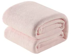 【在庫処分】160X200cm オールシーズン 静電気防止 掛け毛布 フランネル ピンク マイクロファイバー 洗える 軽量 「SE 暖かい ふわふわ 冬用 ブランケット Softexly」 セミダブル 毛布 SE