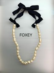 FOXEY ネックレス パール ビジュー サークルモチーフ♡ - メルカリ