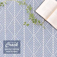 ラグ 洗濯機で洗える ボンディングラグ 約130×185cm インド綿100% 滑り止め付き クラック ネイビー