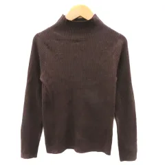 プロポーション ボディドレッシング PROPORTION BODY DRESSING リブニット カットソー 長袖 ハイネック 無地 2 ブラウン /YK30のサムネイル