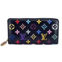 [Pre-owned] LOUIS VUITTON x Takashi Murakami Zippy Wallet, Japan Limited Edition, M14096, Monogram Lambskin Leather, Multicolor, Women's Wallet, 25015203 RD