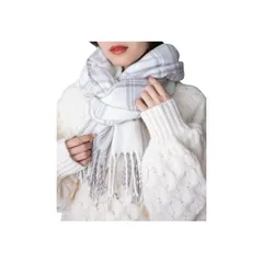 【新品】 [ウィゴー] 男女兼用 大判 マフラー ストール チェック 無地 スクール 学生 中学生 高校生 大人 プレゼント ギフト クリスマス 定番 秋 冬 レディース メンズ F 大判(タイプA) ライトピンク 1