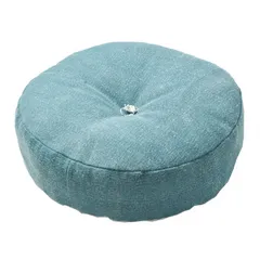 インド綿フロアラウンドクッション ライトブルー