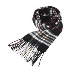 【新品】 [スペイド] 日本製マフラー メンズ マフラー チェック ストライプ ストール リバーシブル【w211】(タータンブラック) 0