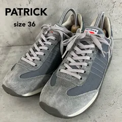 PATRICK パトリック MARATHON-L/C マラソンレザーキャンバス 503084 EU36 (23cm相当) 灰 グレースエード×ナイロン 定番モデル 普段使い ★ ■■