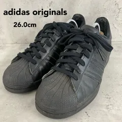 【26.0cm】完売カラー 黒一色 adidas originals SUPERSTAR EG4957 オールブラック スーパースター アディダス オリジナルス メンズ 8 US 中古美品 ★ ■■