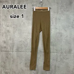 AURALEE オーラリー size 1 美品 リブ スリット レギンス パンツ コットン100% カーキ MADE IN JAPAN A00T01TE ★ ■◇のサムネイル