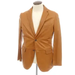 【中古】タケオキクチ TAKEO KIKUCHI ラムレザー 2B カジュアルジャケット キャメル【サイズ3】【メンズ】