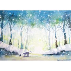RUKURUKUさま専用（原画）月雪の道【SMサイズ／水彩画／#2827】 - メルカリ