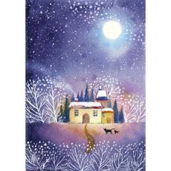 RUKURUKUさま専用（原画）月雪の道【SMサイズ／水彩画／#2827】 - メルカリ