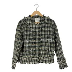 ランバンオンブルー LANVIN en Bleu オープンスリーブ ツイードジャケット レディース JPN：38 のサムネイル