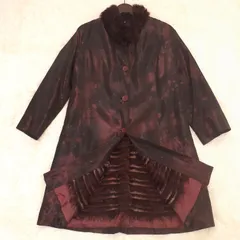 ウィンターセール中！   高級！   京都老舗    ツカキ    ラビット  ロングコート 総柄 マーブル