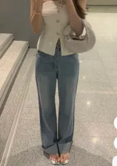 ロールアップ デニム パンツ