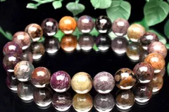 【１点物】癒やしの石◇ブラウン スギライト　10.5mm　ブレスレット パワーストーン 天然石 _U8066