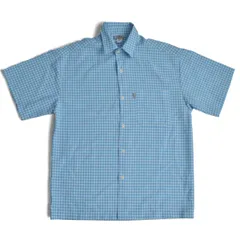 CALTOP キャルトップ CHECK SHORT SLEEVE SHIRT 半袖シャツ #1000 USA製 サイズXL メンズ ライトブルー