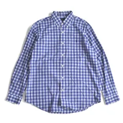 RALPH LAUREN ラルフローレン CLASSIC FIT ポニー刺繍 チェックボタンダウンシャツ STRETCH POPLIN SHIRT サイズLG メンズ