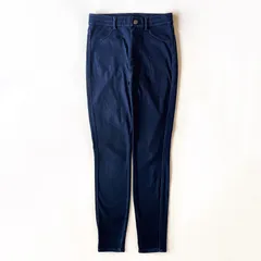 UNIQLO ユニクロ ヒートテック レギンスパンツ M インディゴブルー　濃紺 暖かい デニム見え ストレッチ　伸縮素材 スリム