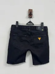 (25)ゲス レディース ブラックデニム ハーフパンツ