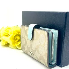 コーチ 折り財布 シグネチャー L字 小銭 カード FY282