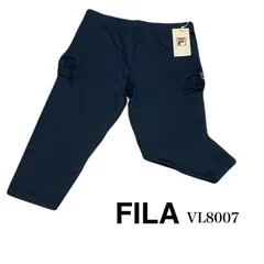 【新品タグ付き】 FILA フィラ レギンス 吸水速乾 UVカット VL8007 フィラネイビー 膝下 レディース 刺繍ロゴ 両サイドアンダーポケット付 テニス スポーツ