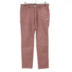 マスターバニー パンツ レッド×白 細スクエア織生地 ストレッチ  メンズ 5(L) ゴルフウェア MASTER BUNNY EDITION